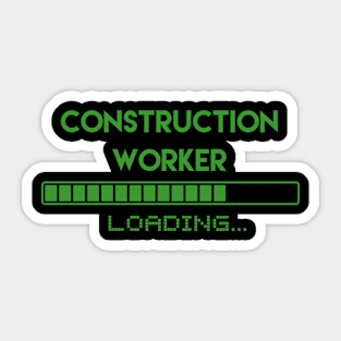 Construction Worker Loading Sticker